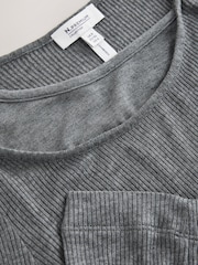 Charcoal Grey N.Premium Wool Blend Long Sleeved Top - Image 7 of 8