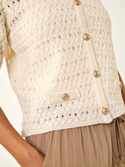 Roman Pointelle V-hals strikket Cardigan - Bilde 5 av 5