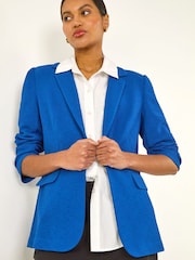 Roman Blue Textured Pocket Stretch Jacket - Image 1 of 5
