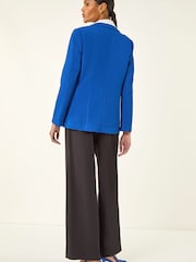 Roman Blue Textured Pocket Stretch Jacket - Image 3 of 5