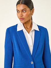 Roman Blue Textured Pocket Stretch Jacket - Image 4 of 5