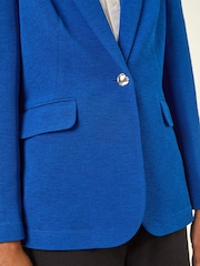 Roman Blue Textured Pocket Stretch Jacket - Image 5 of 5