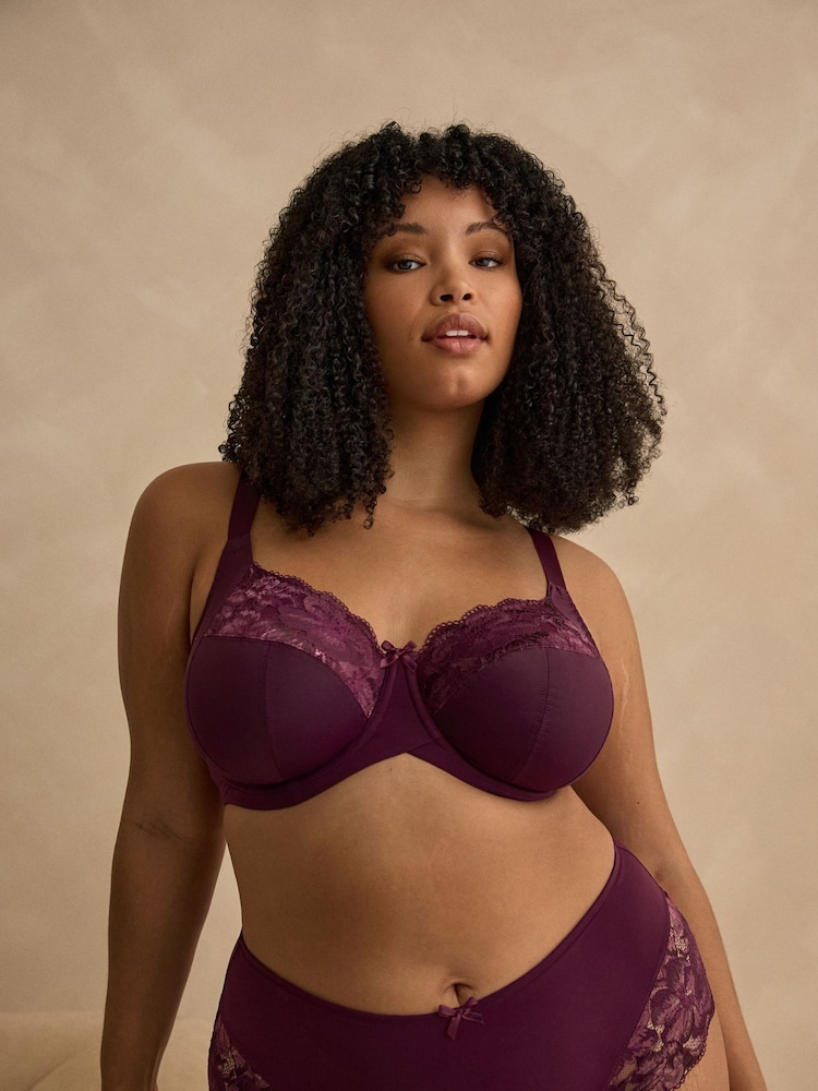 Panache Purple Amara Floral Stretch lace Full Cup Bra - Image 1 of 5