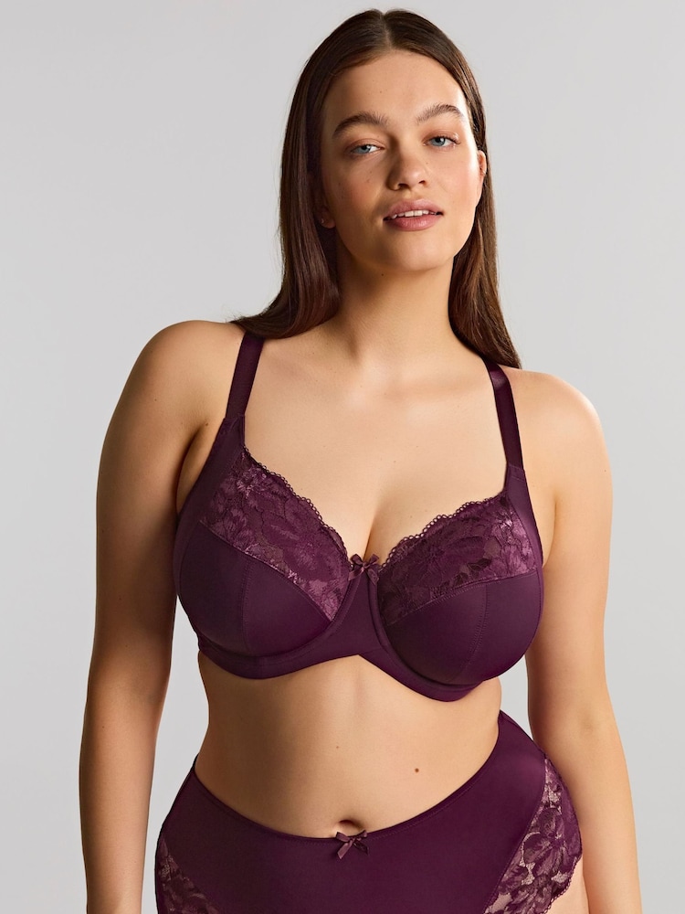 Panache Purple Amara Floral Stretch lace Full Cup Bra - Image 2 of 5
