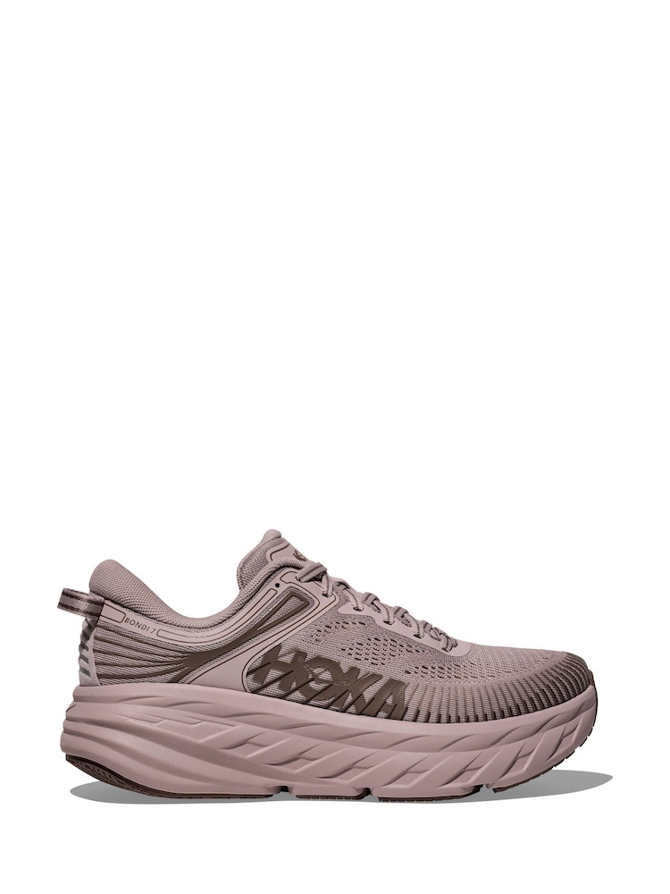 HOKA Grey Bondi 7 Trainers - Image 1 of 6 HOKA Grey Bondi 7 Trainers - Image 1 of 6