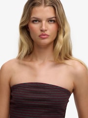 Superdry Red Athletic Essentials Jersey Boobtube Top - Image 2 of 5