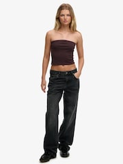SUPERDRY Red Athletic Essentials Jersey BoobtubeTop - Image 8 of 10
