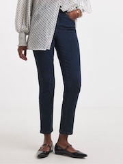 深蓝色 - JD Williams High Waist Super Stretch Slim Leg Jeans - 4的图像1｝