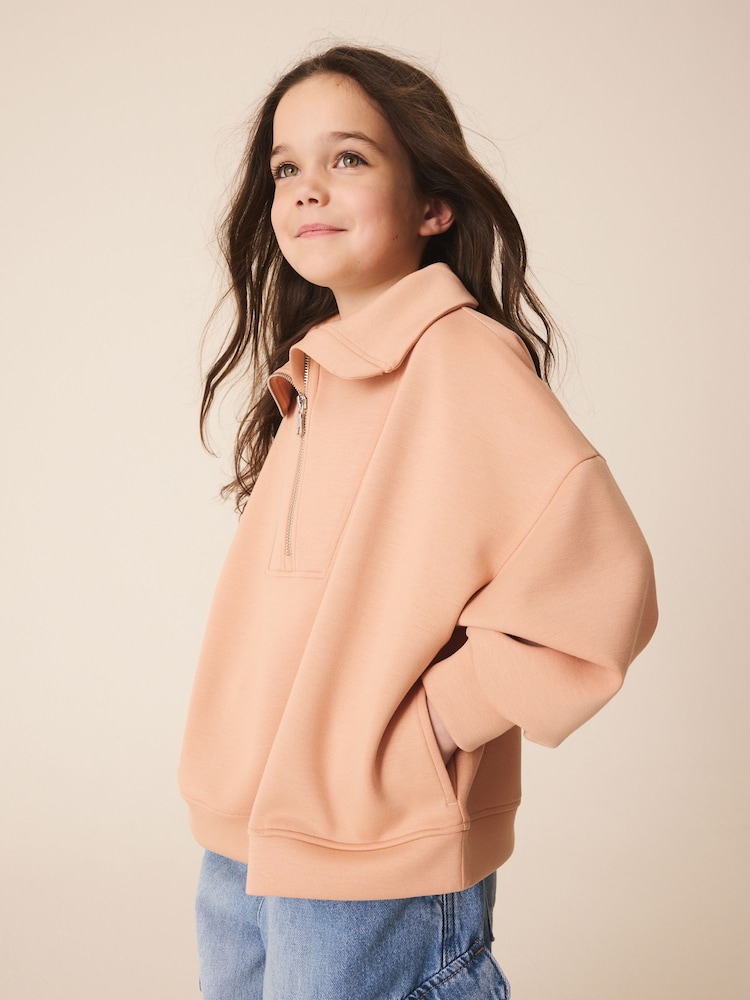 כתום בהיר - Half Zip Sweatshirt (3-16yrs) - תמונה 1 מתוך 8 כתום בהיר - Half Zip Sweatshirt (3-16yrs) - תמונה 1 מתוך 8