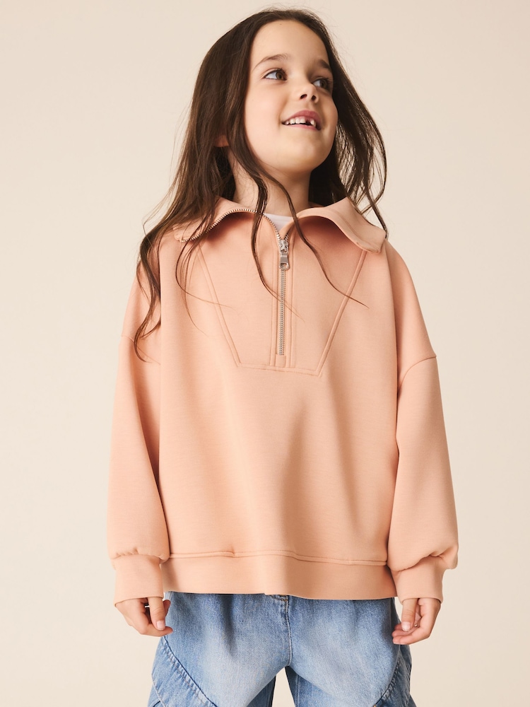 כתום בהיר - Half Zip Sweatshirt (3-16yrs) - תמונה 2 מתוך 8 כתום בהיר - Half Zip Sweatshirt (3-16yrs) - תמונה 2 מתוך 8