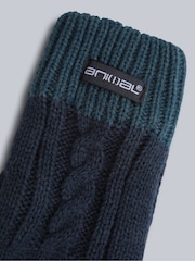 Blå - Sett med Animal hatter og hansker til barn, pelsfôret - Bilde 5 av 6