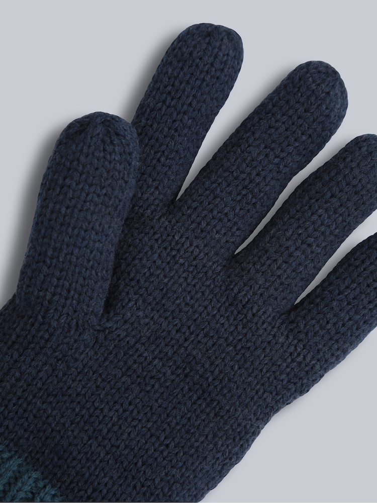 Blå - Sett med Animal hatter og hansker til barn, pelsfôret - Bilde 6 av 6