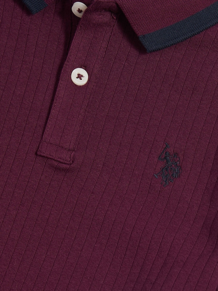 U.S. Polo Assn Polo-Shirt mit Rippenstruktur - Bild 7 von 7 U.S. Polo Assn Polo-Shirt mit Rippenstruktur - Bild 7 von 7
