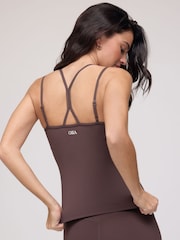 OSIA Chocolate Brown Tipped Double Layer Vest - Image 4 of 4