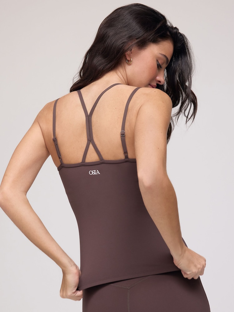 OSIA Chocolate Brown Tipped Double Layer Vest - Image 4 of 4 OSIA Chocolate Brown Tipped Double Layer Vest - Image 4 of 4
