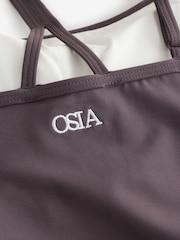 OSIA Chocolate Brown Tipped Double Layer Vest - Image 6 of 7