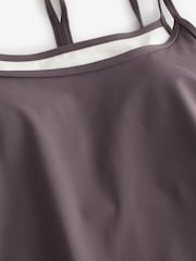OSIA Chocolate Brown Tipped Double Layer Vest - Image 7 of 7