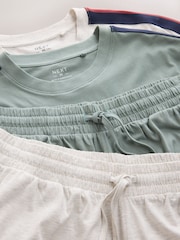 Green/Grey Side Stripe Stripe Short Sleeve Jersey Pyjamas Set 2 Pack - Image 13 of 13