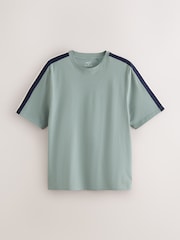 Green/Grey Side Stripe Stripe Short Sleeve Jersey Pyjamas Set 2 Pack - Image 8 of 13