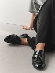 Black Forever Comfort® Tassle Penny Loafers - Image 3 of 10