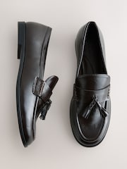 Chocolate Brown Forever Comfort® Tassle Penny Loafers - Image 1 of 10