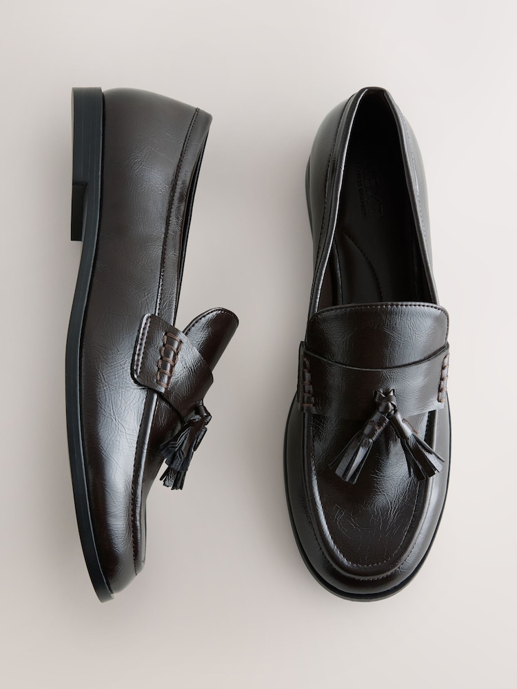 Chocolate Brown Forever Comfort® Tassle Penny Loafers - Image 1 of 10 Chocolate Brown Forever Comfort® Tassle Penny Loafers - Image 1 of 10