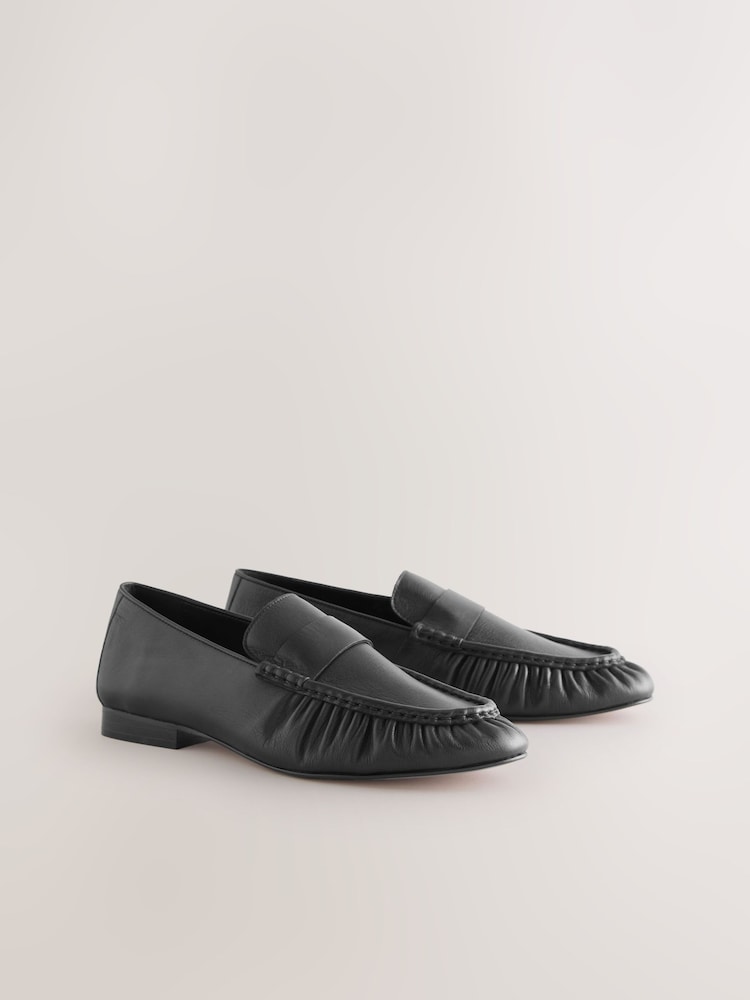 črna - Nabrani mokasini N.Premium Almond Toe - Slika 2 iz 5