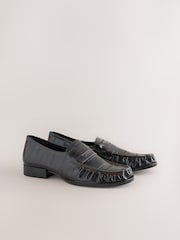 Chocolate Brown Forever Comfort® Ruched Leather Loafers - Image 7 of 10