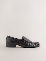 Chocolate Brown Forever Comfort® Ruched Leather Loafers - Image 8 of 10
