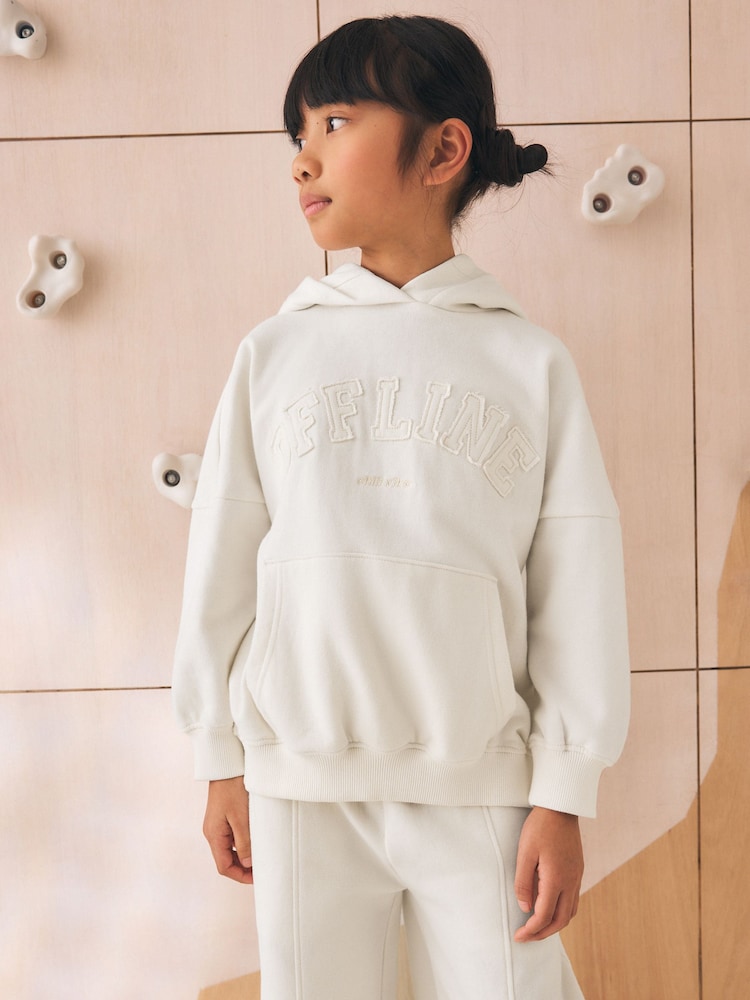 Ecru White Offline Hoodie (3-16yrs) - Image 1 of 8 Ecru White Offline Hoodie (3-16yrs) - Image 1 of 8
