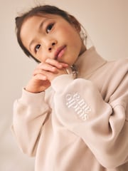 Neutral Quarter Zip Sweatshirt (3-16yrs) - Image 4 of 4