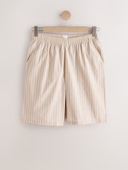 Ecru Stripe/Ditsy Longline Bermuda Cotton Shorts 2 Pack - Image 2 of 10