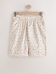 Ecru Stripe/Ditsy Longline Bermuda Cotton Shorts 2 Pack - Image 3 of 10