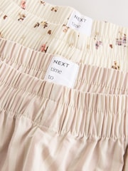 Ecru Stripe/Ditsy Longline Bermuda Cotton Shorts 2 Pack - Image 5 of 10