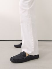 Navy N.Premium Whipstitch Driver Moccasins Shoes - Image 5 of 10