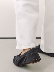 Navy N.Premium Whipstitch Driver Moccasins Shoes - Image 6 of 10