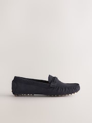 Navy N.Premium Whipstitch Driver Moccasins Shoes - Image 8 of 10