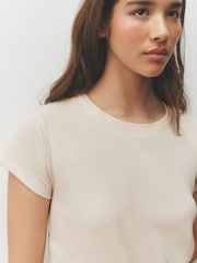 Grey/Ecru Ribbed T-Shirts 2 Pack - Image 6 of 10