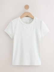 Grey/Ecru Ribbed T-Shirts 2 Pack - Image 7 of 10