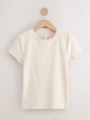 Grey/Ecru Ribbed T-Shirts 2 Pack - Image 8 of 10