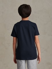 Albastru - U.S. Polo Assn Vertical Texture T-Shirt - Imaginea 4 din 7