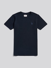 Albastru - U.S. Polo Assn Vertical Texture T-Shirt - Imaginea 5 din 7