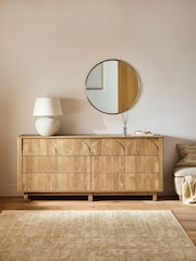Natural Arches Mango Effect Wide 8 Drawer Chest of Drawers - Image 1 of 10