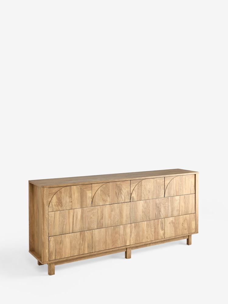 Natural Arches Mango Effect Wide 8 Drawer Chest of Drawers - Image 10 of 10 Natural Arches Mango Effect Wide 8 Drawer Chest of Drawers - Image 10 of 10