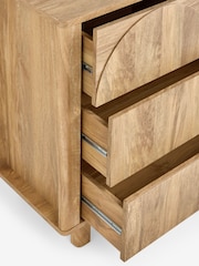 Natural Arches Mango Effect Wide 8 Drawer Chest of Drawers - Image 5 of 10