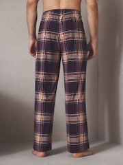 Berry Red Cosy Check Jersey Pyjama Bottoms - Image 3 of 8