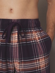 Berry Red Cosy Check Jersey Pyjama Bottoms - Image 4 of 8