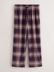 Berry Red Cosy Check Jersey Pyjama Bottoms - Image 6 of 8