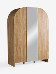 Mid Natural Arches Mango Wood Effect Triple Wardrobe - Image 10 of 10