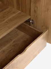 Mid Natural Arches Mango Wood Effect Triple Wardrobe - Image 7 of 10